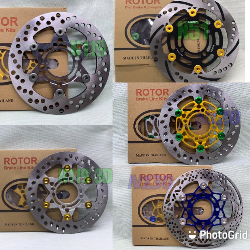 DISC PIRINGAN CAKRAM DEPAN ROTOR 3 DIMENSI 220MM NOUVO XRIDE JUPITER MX VEGA FIZR MIO BEAT