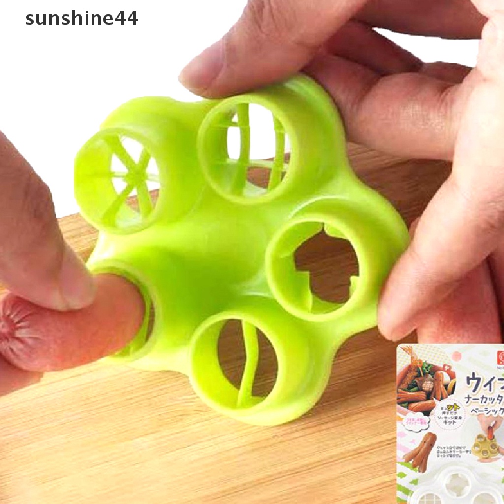 Sunshine 5 in 1 Flower Crab Octopus Style Ham Sausage Cutter Barbecue Hot Dogs Cutter .