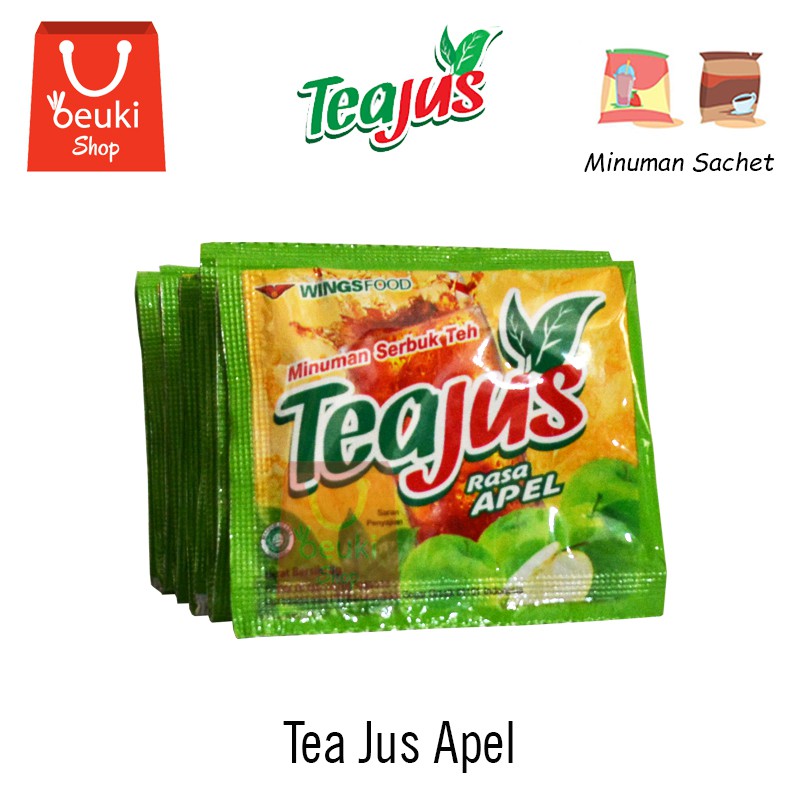 

Tea Jus Teh Rasa Apel Murah Meriah Segar Nikmat - 10pcs x 8gr