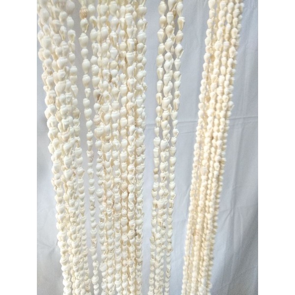 Tirai Jendela Korden Kerang Brasan Polos Putih Gorden Pembatas Ruangan Pintu Korden Aesthetic Unik K