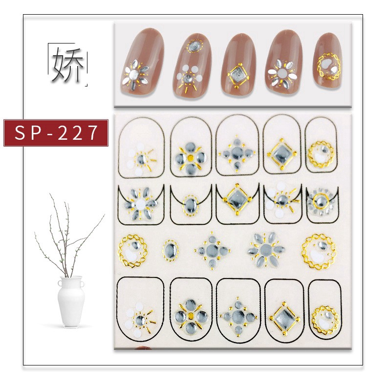 SP Stiker Kuku 3D Gaya Jepang / Korea untuk Nail Art