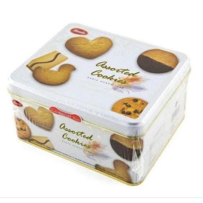 Monde Assorted Cookies Biskuit Kukis Aneka Rasa Kemasan Kaleng Kotak Segi 285gr