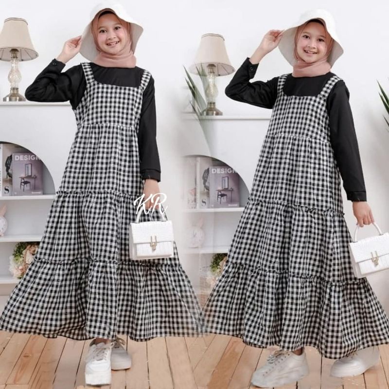 Umama Syari Kids One Set Anak Baju Anak Perempuan Setelan Anak Usia 9 10 11 12 Tahun Gamis Syari Leb