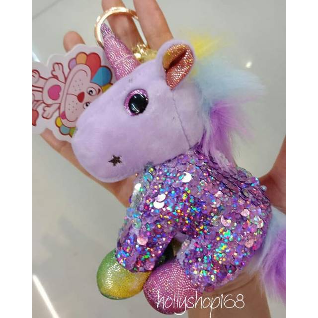 Gantungan unicorn sequin