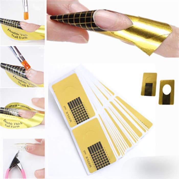 Nail form 50pcs acrylic nailart gel extension Produk Good Quality