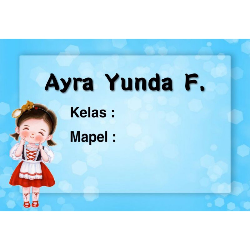 

LABEL BUKU SEKOLAH BISA CUSTOM NAMA ( ISI 50 PCS )