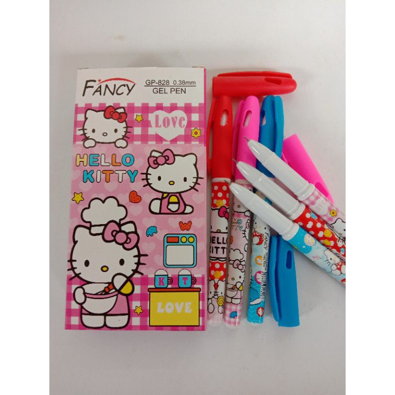 

PULPEN GEL PEN FANCY / PULPEN GEL MOTIF HELLO KITTY ISI 12 PCS