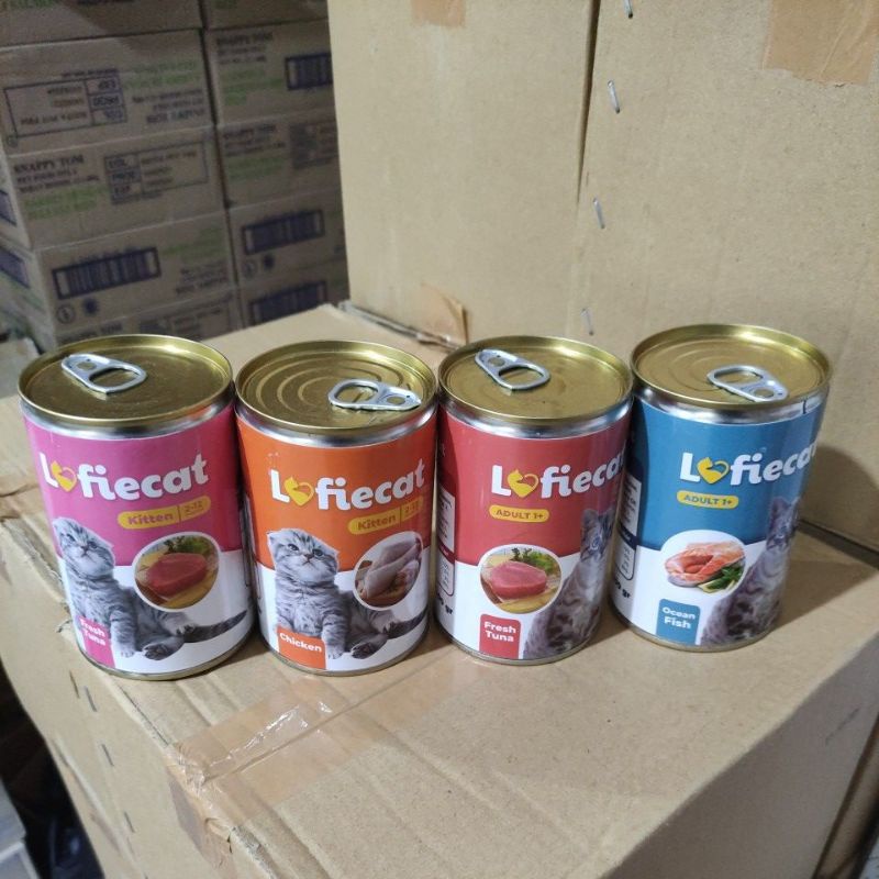 Lofie cat lofiecat makanan basah kucing kaleng 400gr