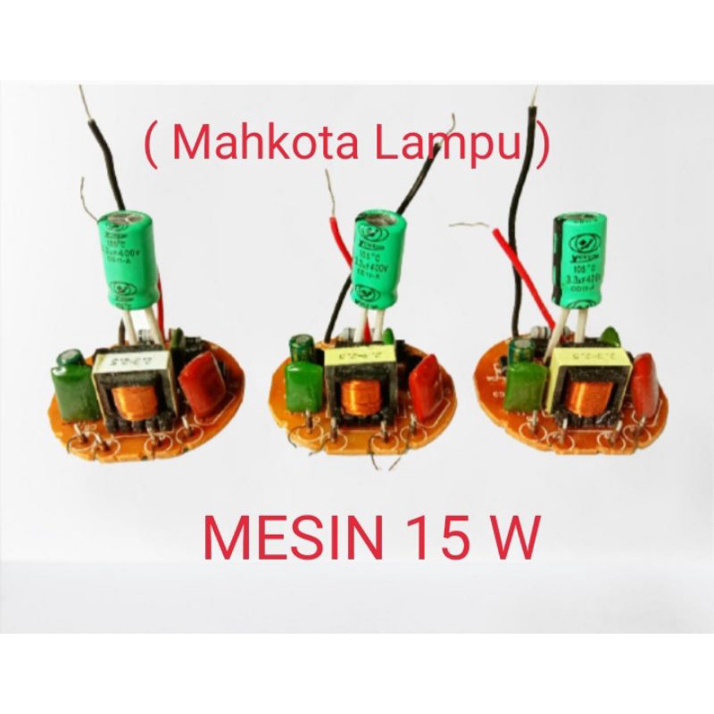 MESIN LAMPU / PCB LHE 11 - 15 W + KESING ON SEKEN ( NO KARAT ) ko