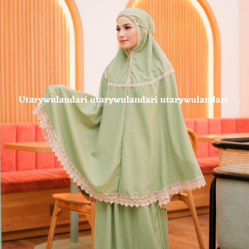 mukena dewasa katun polos RUMAISYAseries