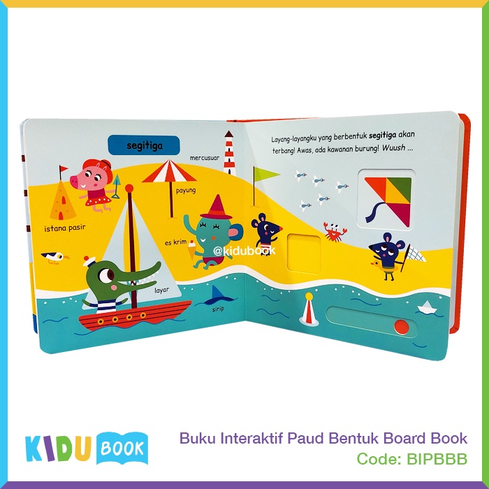 Buku Anak Belajar Menganal Bentuk Buku Interaktif Paud Bentuk Board Book Kidu Toys
