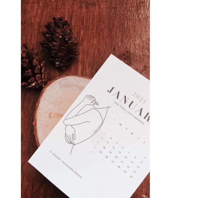 

(kode-491) KALENDER AESTHETIC 12 BULAN [TERMURAH + BONUS STICKER] TAHUN 2021 #
