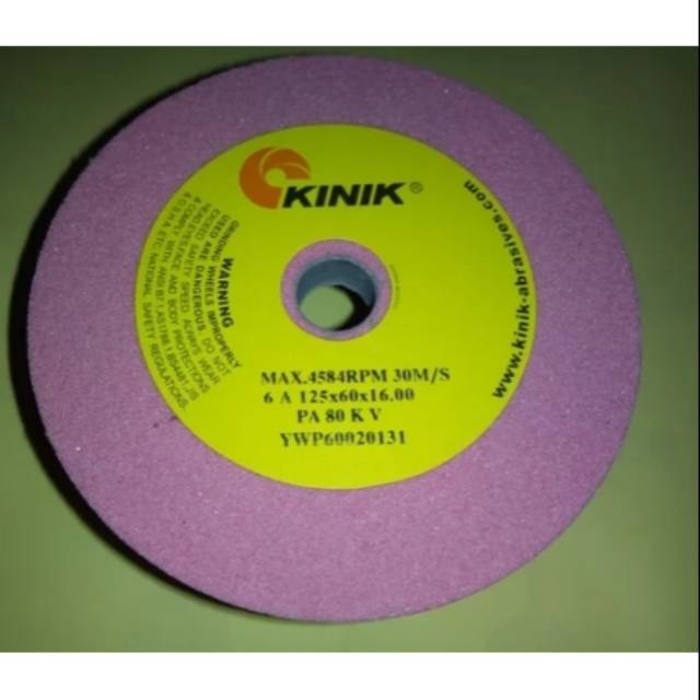 KINIK Batu Gerinda Mangkok 5 inch Straight Cup PA 80 KV 6A Size 125 x 60 x 16 - Kinik Asah HSS