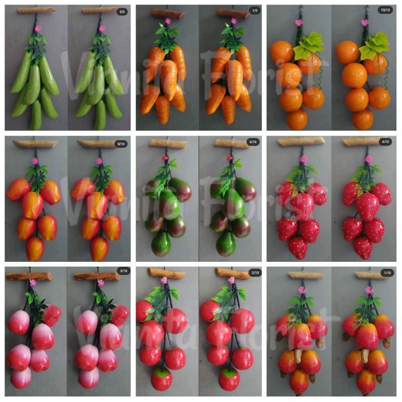 Buah hias gantung || Buah dinding hiasan panjang