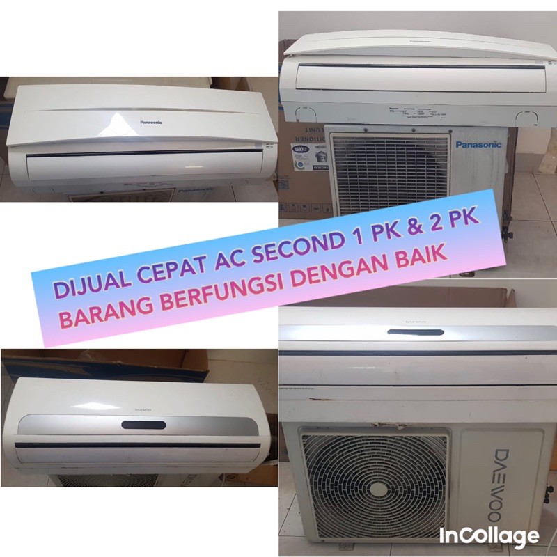 AC SECOND / BEKAS 1 PK PANASONIC & 2 PK DAEWOO BERFUNGSI DENGAN BAIK HARGA TERMURAH