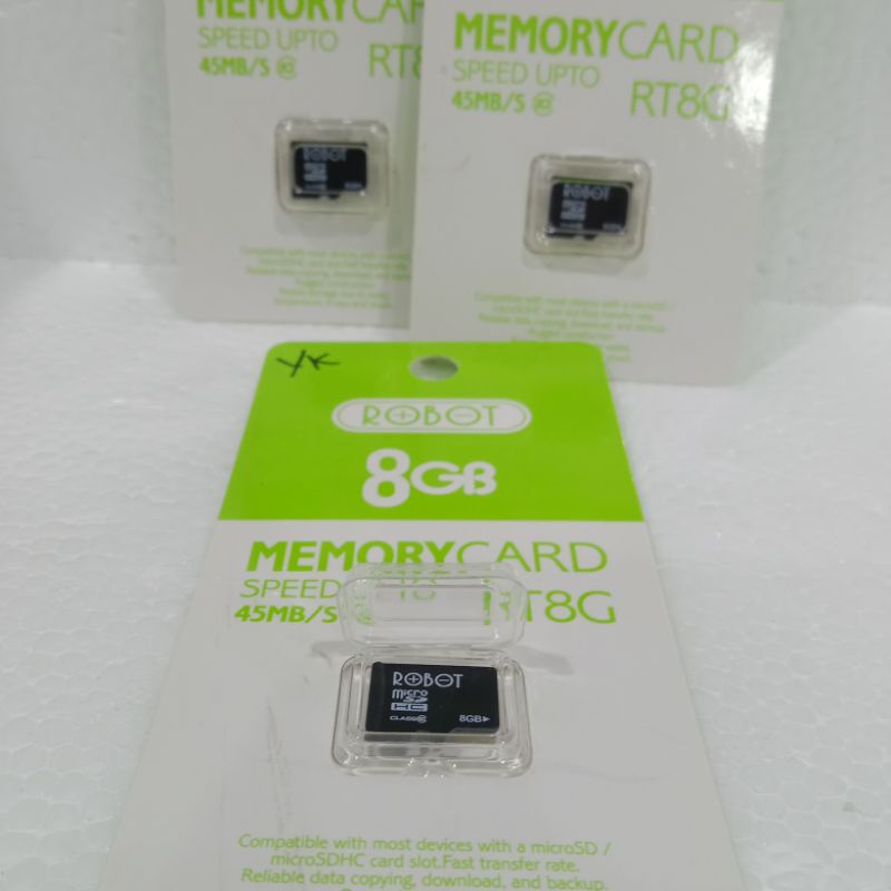 MEMORI CARD ROBOT 8GB class 10 45mb/s