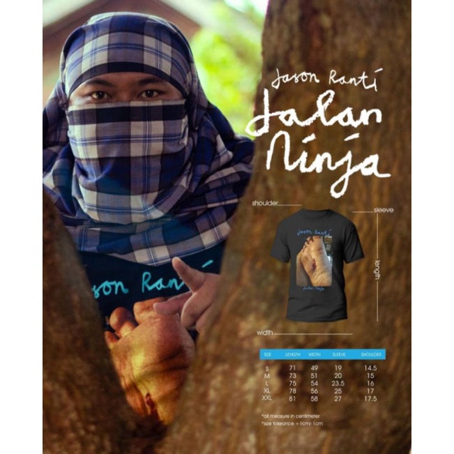 Tshirt JASON RANTI - JALAN NINJA (WHITE)