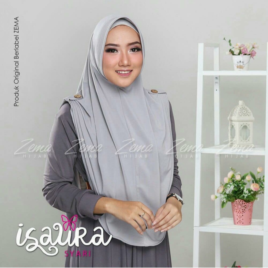 Jilbab Instan Khimar Isaura Jumbo Jersey - Kerudung Wanita-2