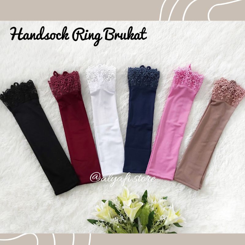 Handsock Manset Ring Renda Brukat