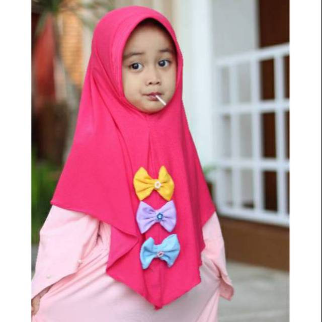 23 Jilbab Anak 6 - 10 Tahun Pita Bahan Kain Jersey Halus | Hijab Anak TK - SD | Nisa Nissa Sabyan