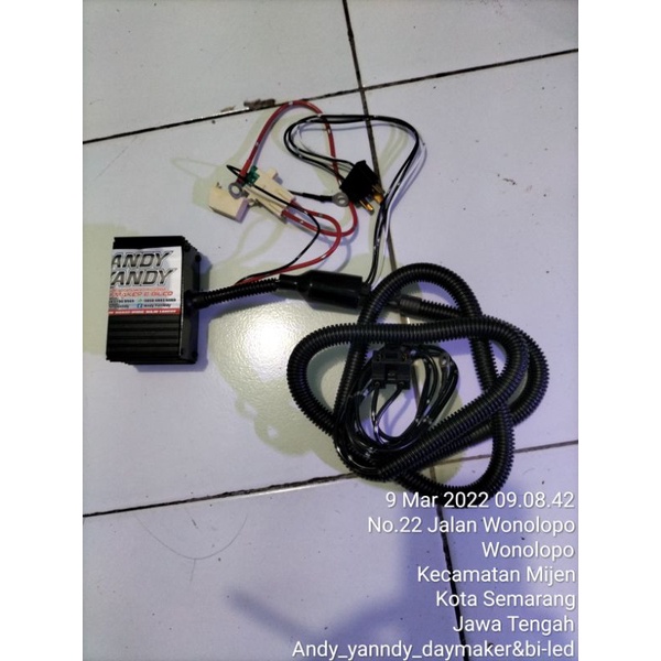 relay 12v lampu daymaker hi-low