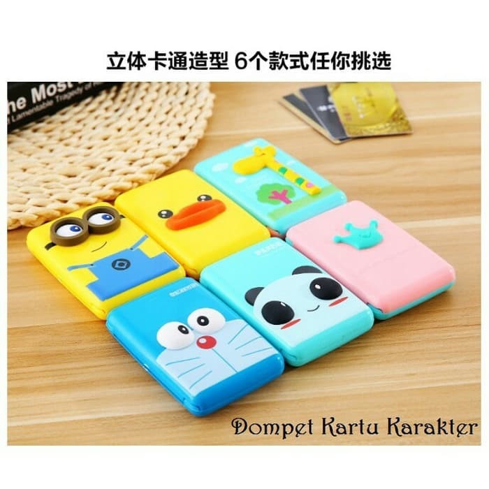 Dompet Kartu 3D Karakter Hewan Minion Doraemon Card Holder Animal 3D