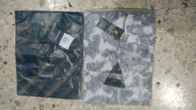 Freypv 7786 Slimfit Long Batik Black Floral Colourfull M-xl Kemeja Batik