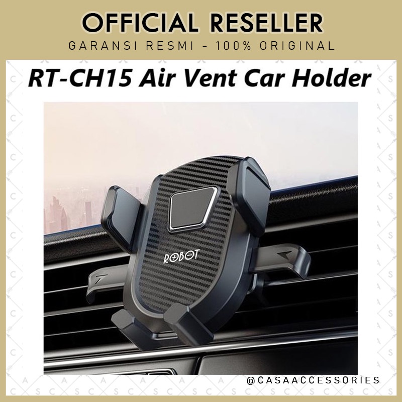 Robot RT-CH15 Air Vent Car Holder AC Dudukan HP Mobil (New RT-CH07)