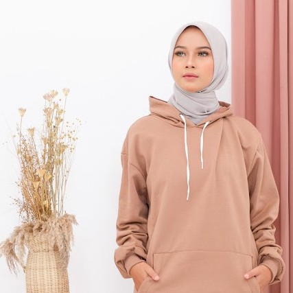 Sweater Hoodie Polos Oversize Jaket Pria Wanita Premium WARNA COKSU