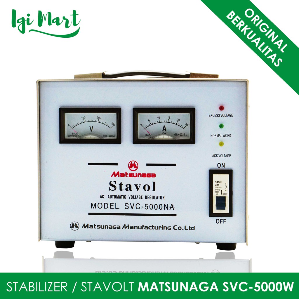 Jual STABILIZER STAVOLT MATSUNAGA SVC-5000W VOLTAGE / STAVOLT MTS SVC ...