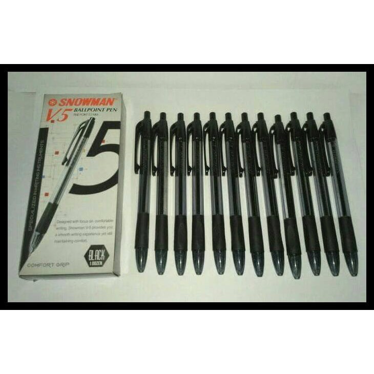 

PULPEN SNOWMAN V5 0.7 HITAM 12 PCS