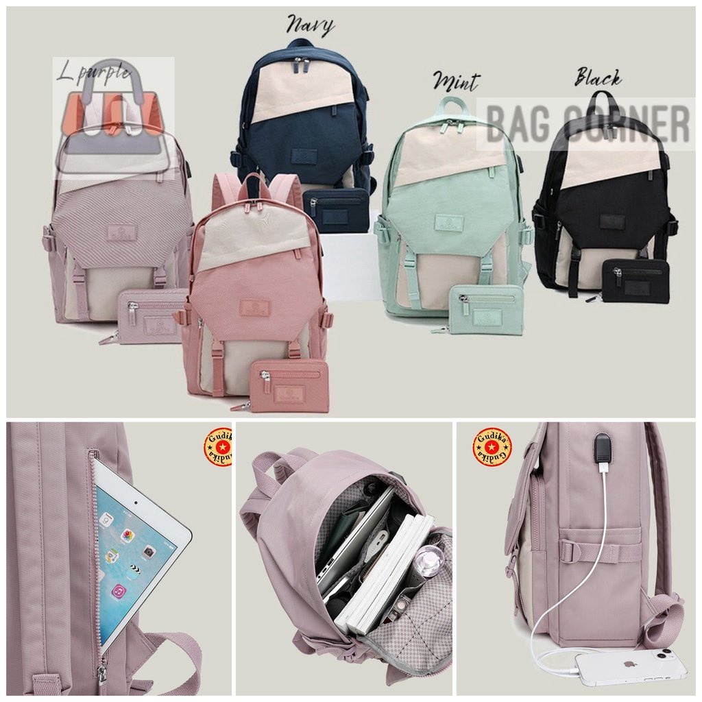 BagCorner - Tas Ransel GUDIKA Wanita Pria 5228 ( Dapat Box & Dustbag ) tas ransel laptop - tas backp