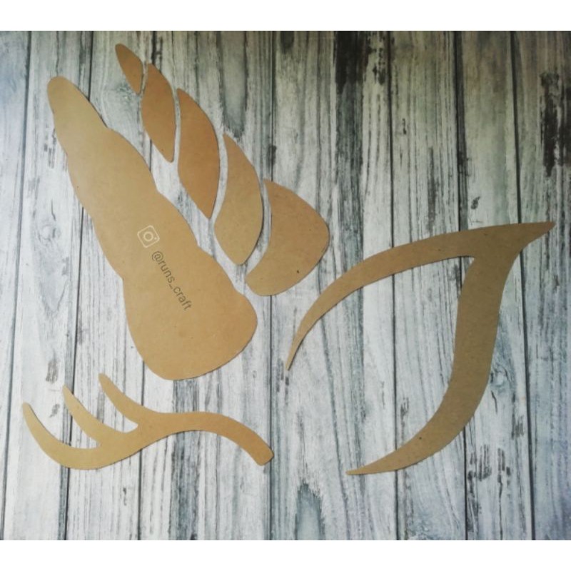 pola Unicorn / Unicorn Template / Paper Flower / Hiasan Dinding