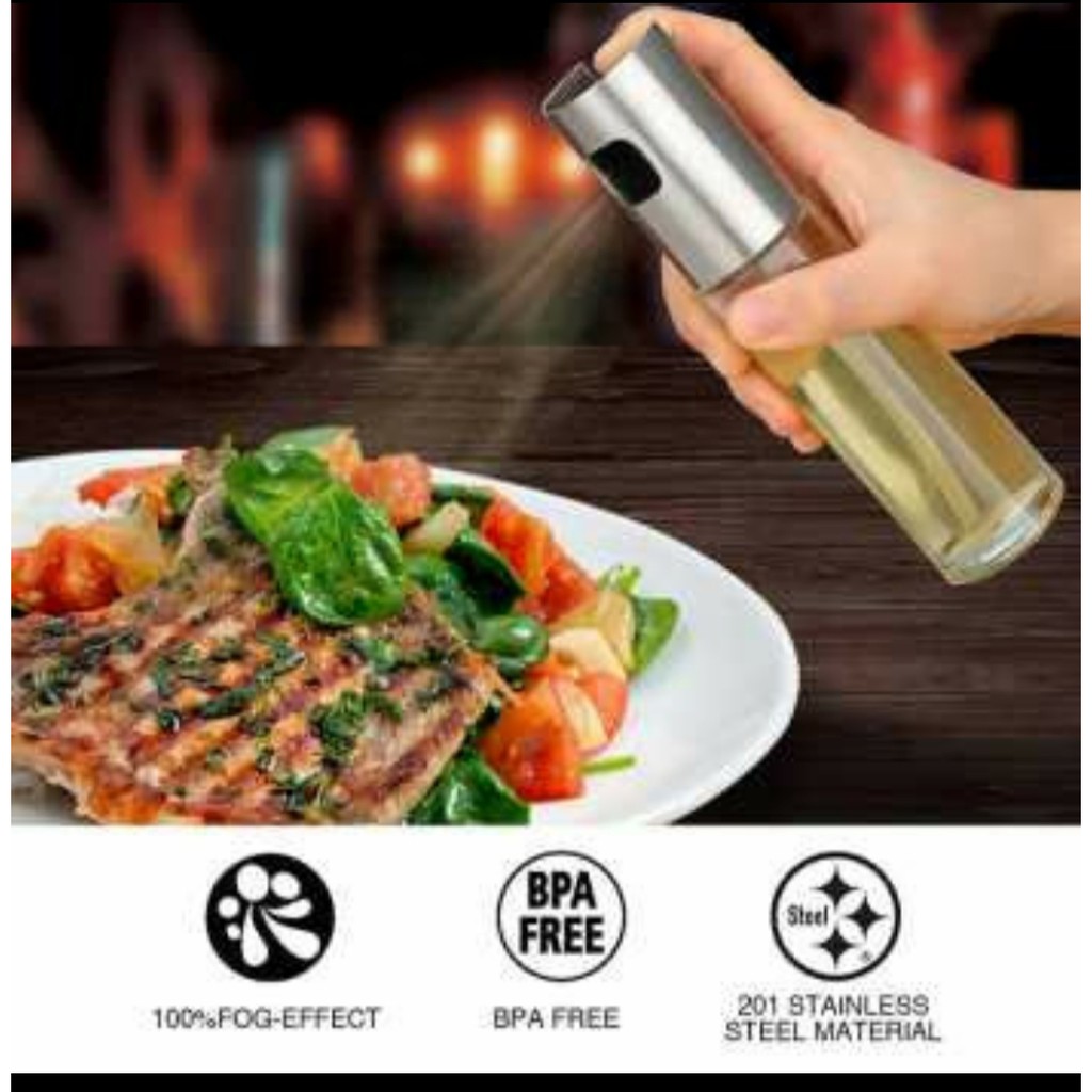 Botol Kaca Minyak Spray Semprot Olive Oil BBQ Chinese Food 100 ML GHM