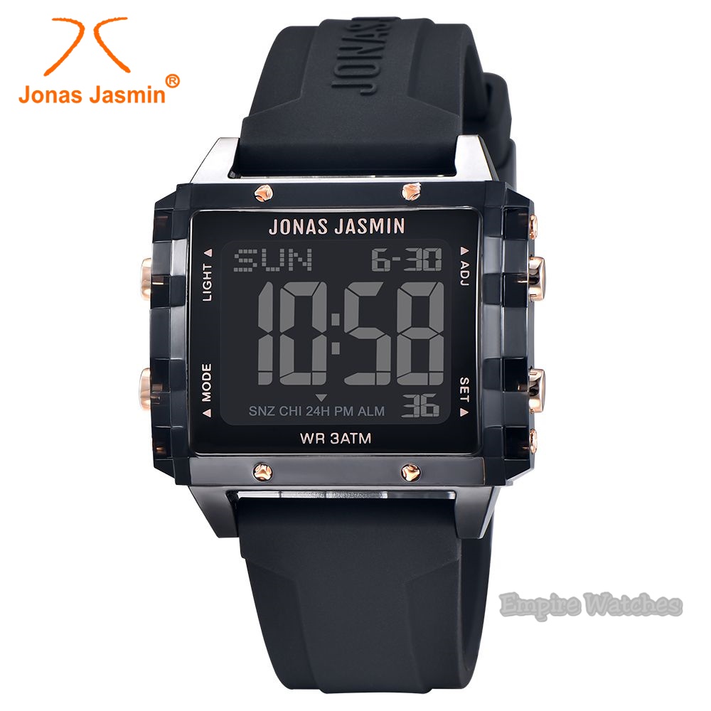 Jam Tangan Jonas Jasmin JJ-5315 JJ5315 5315 Wanita Cewek Digital Strap Rubber Original Water Resista