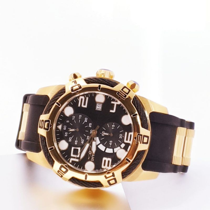 Jam Tangan Pria Merk Invicta Venom/Bold Sport Stainless Baterai