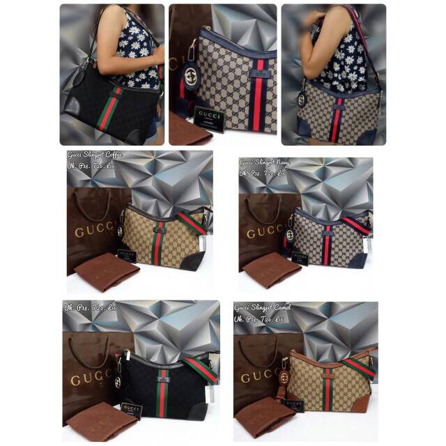 Tas Wanita Import Gucci Slingjet Kanvas Semprem