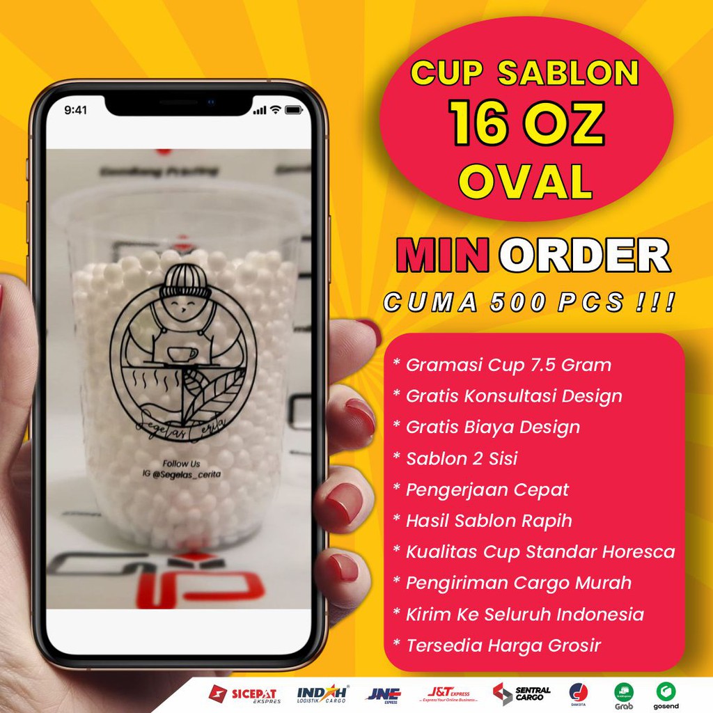 cup sablon 16oz oval 7gram