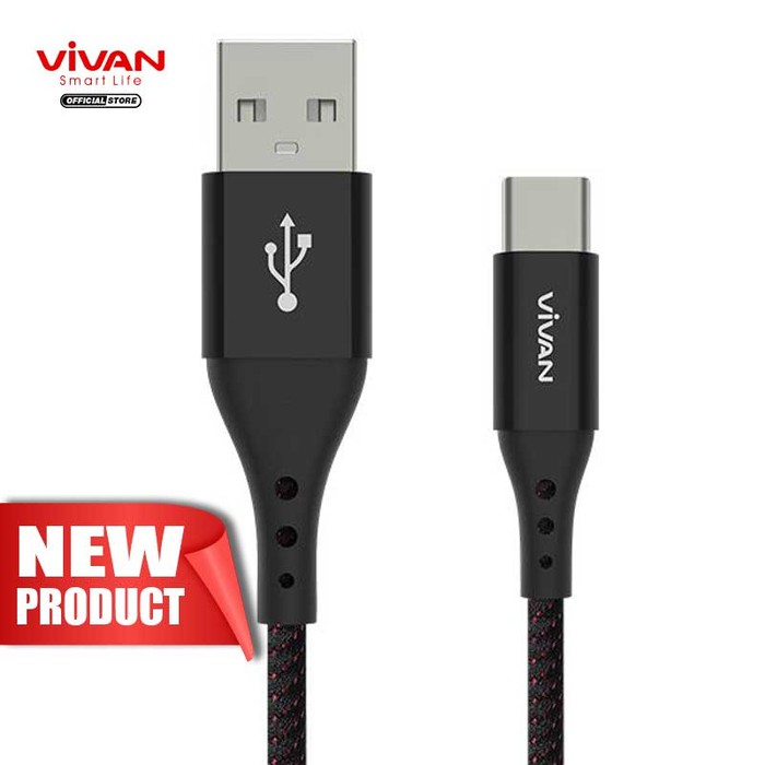 VIVAN NC100 Kabel Type-C Fast Charging 3A - Garansi Resmi 1 Tahun