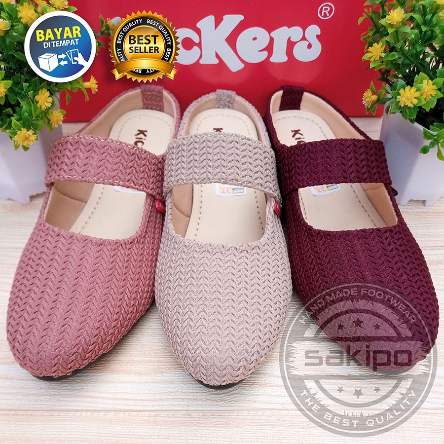 PROMO 12.12 BIRTHDAY SALE FLAT SHOES WANITA DEWASA REMAJA SLOP RAJUT KICKERS TRENDI NYAMAN DIPAKAI TERMURAH TERBARU TAMPIL CANTIK MENAWAN / SAKIPO