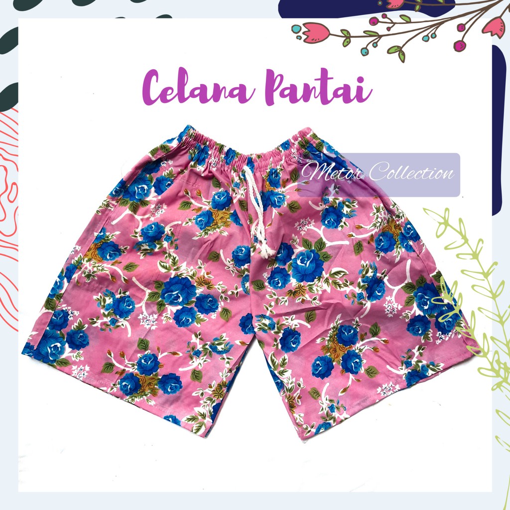 Celana Pendek Wanita Kolor Pendek Wanita Kolor motif bunga Celana Motif Kolor Wanita Motif bunga
