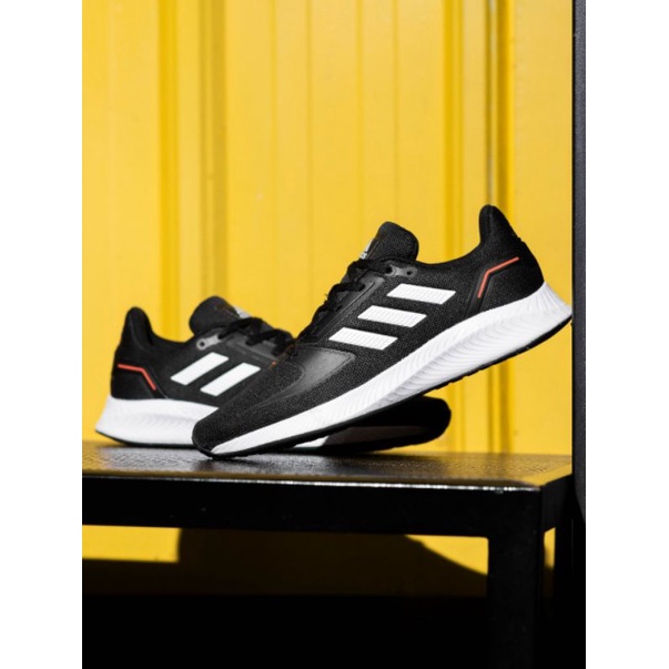 Sepatu Ads Run Falcon Black White Original OEM Sepatu Running Pria