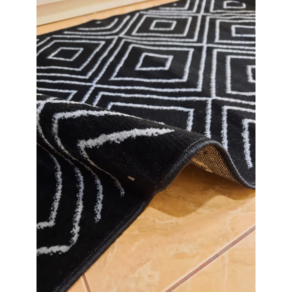 MAROC Karpet Lantai 100x150 Midnight Monokrom - MIDNIGHT 03-5