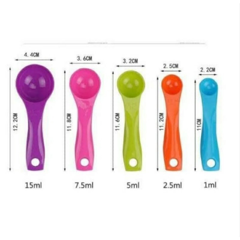 Sendok Takar Set 5 in 1 Measuring Spoon Alat Takar Bumbu