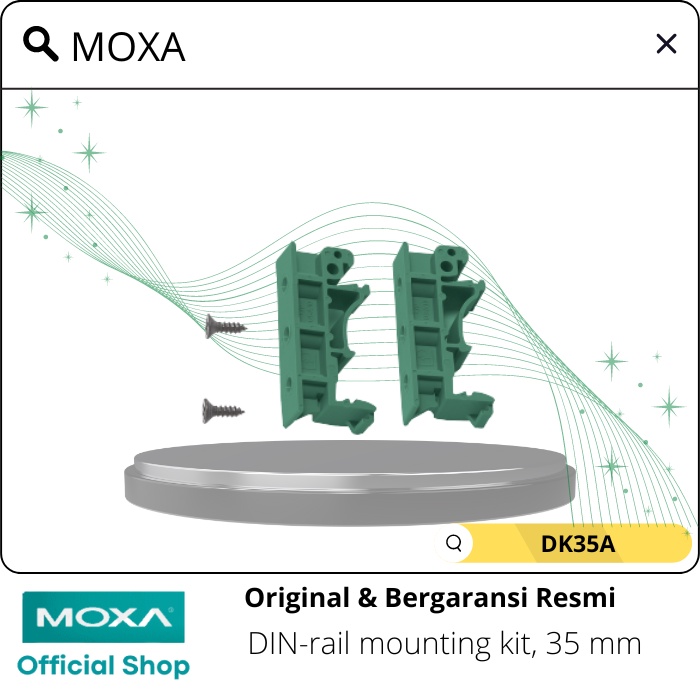 Jual Moxa mounting DK35A DINrail mounting kits Shopee Indonesia