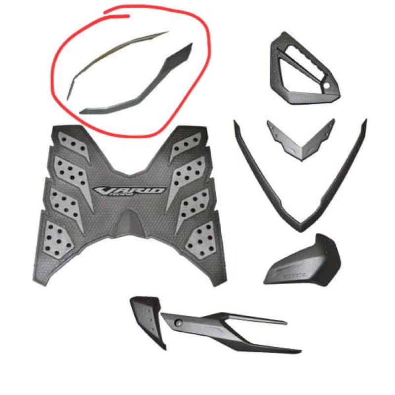 Paket Aksesoris Resmi Honda Vario 125 &amp; 150 eSP – Gun Metal – 6 Item