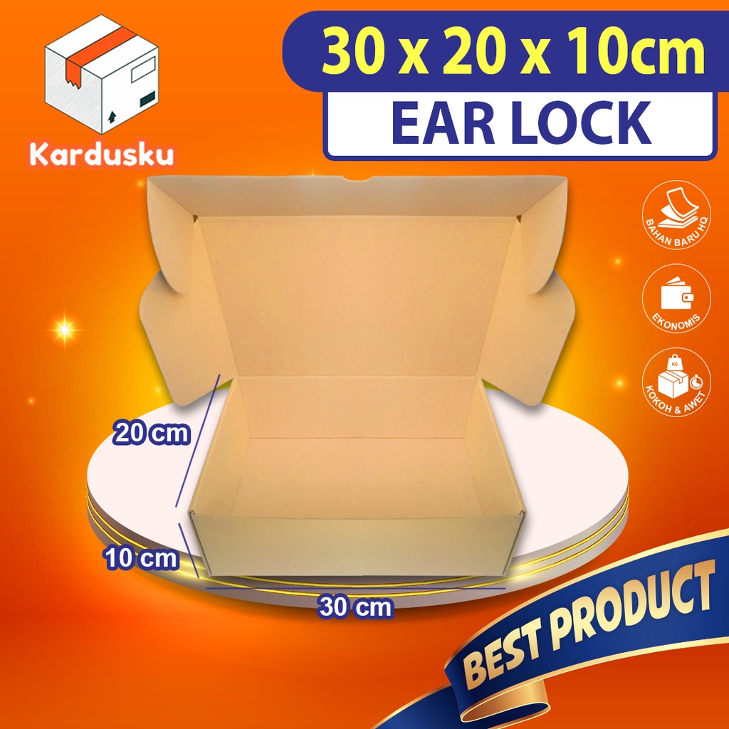 

Kardus Dus uk 30x20x10 cm (ECER) Die Cut Box Kotak Packing Sepatu Serbaguna Baju EARLOCK FULL