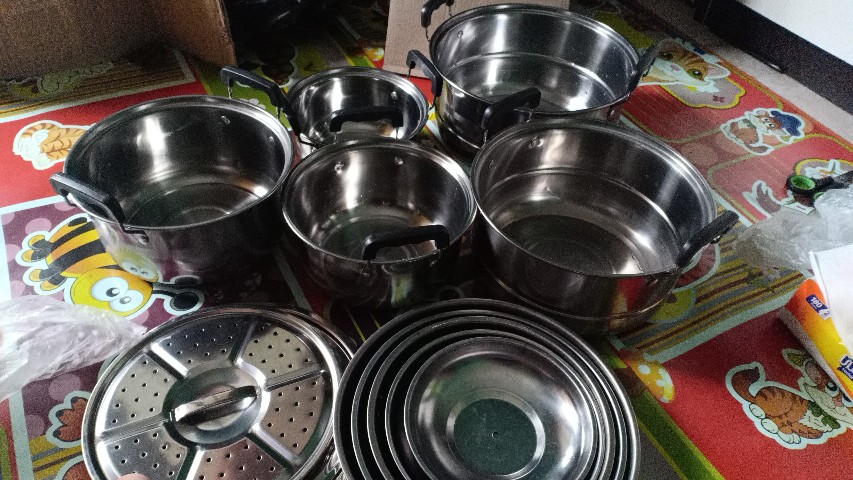 Panci 1 Set 5 Pcs Kingko / Homelux America High Pots + Steamer Stainless Steel