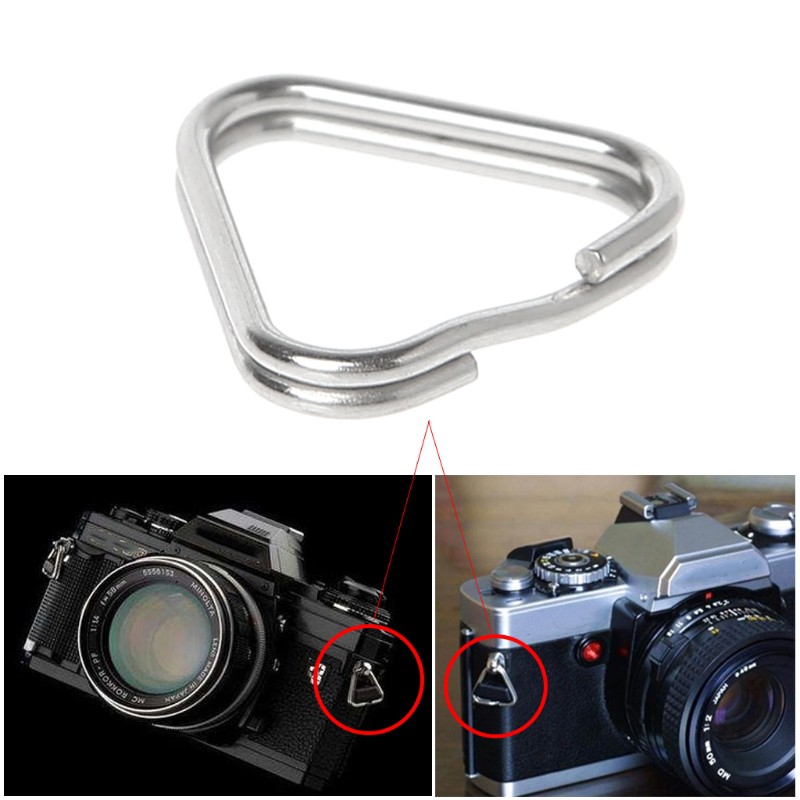 2Pcs Triangle Hook Ring Strap Adapter Segitiga Besi Tali Kamera Mirrorless DSLR SLR