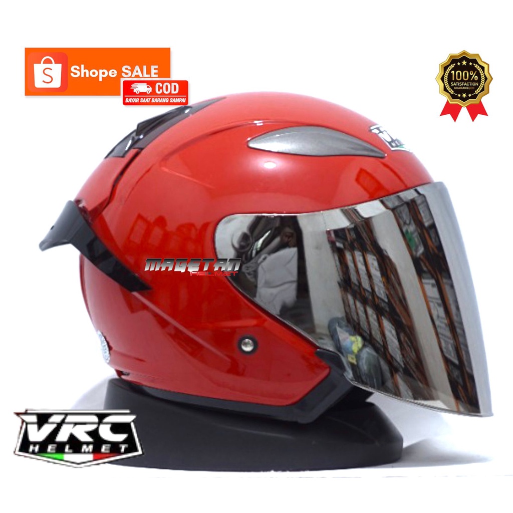 HELM VRC CENTRO SOLID/POLOS (paket ganteng spoiler)-FERARY SPOILER
